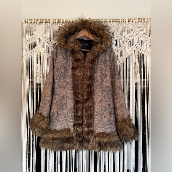 MINKPINK Jackets & Blazers - MINKPINK Faux Fur Trim Coat